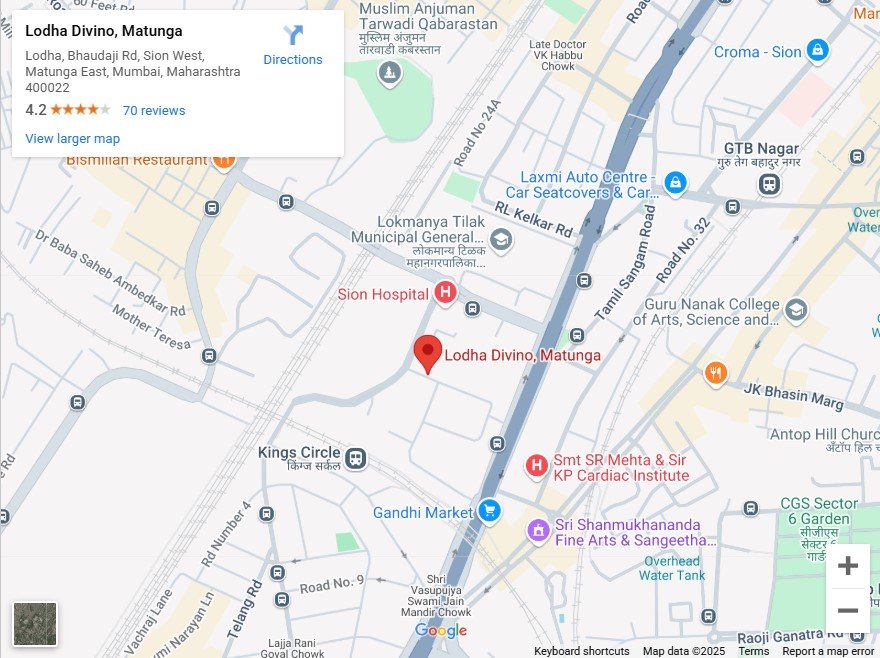 Lodha Divino Map